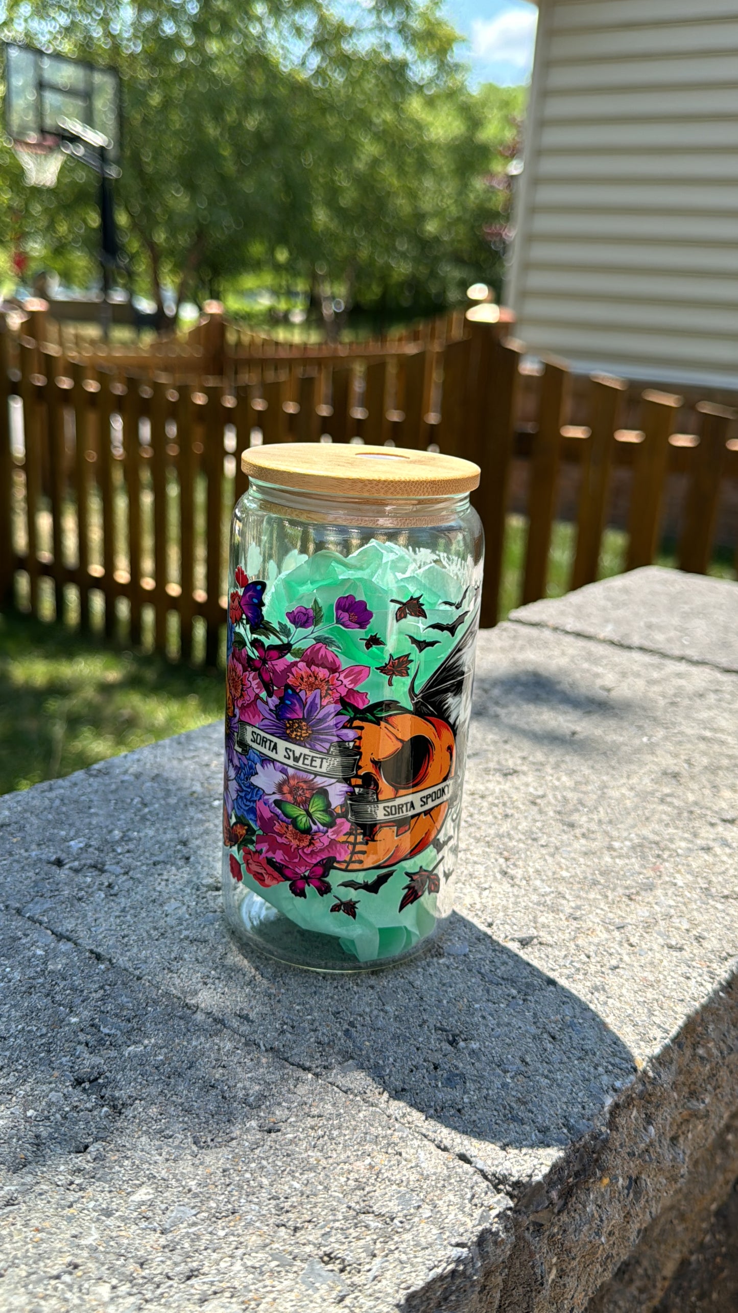 Sorta Sweet Sorta Spooky-Glass Cup 16oz