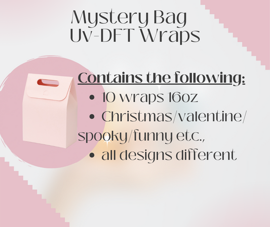 Mystery grab wraps (Uv-dft 16oz wrap 10 transfers)