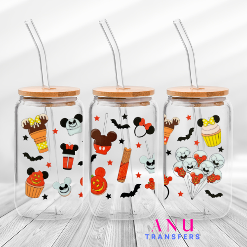 Snack Pumpkin Mickey 16oz libbey cup wrap