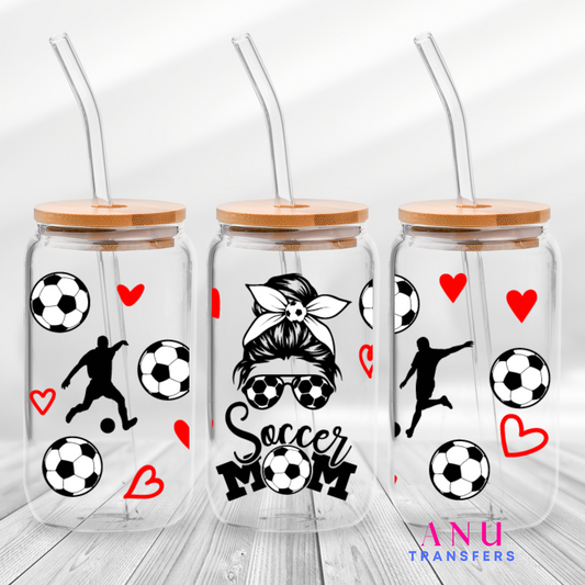 Soccer Mom 16oz libbey cup wrap